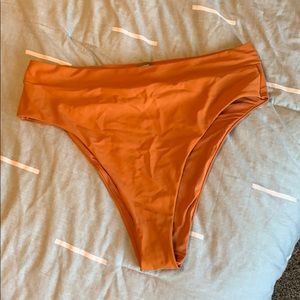 Aerie high waisted cheeky rust swim bottom
